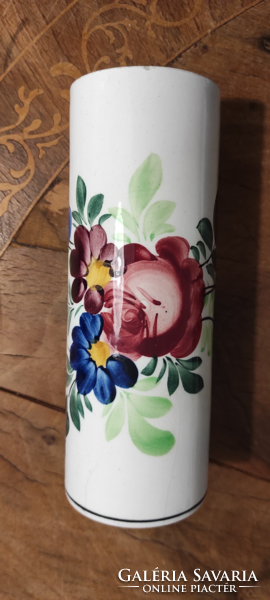 Beautiful hand painted vase with flowers, folk style wilmelmsburg