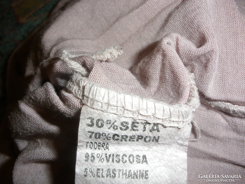 Halványrózsaszínű selyemtartalmú blúz, tunika