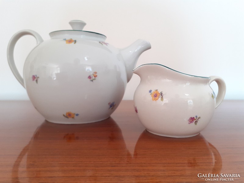 Old raven house porcelain flower teapot spout 2 pcs