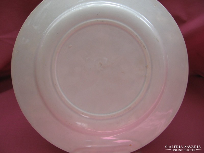 Antik ibolyás-vadrózsás tányér