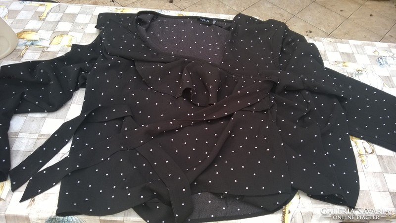 Large size too! Casual black blouse elegant - for any size