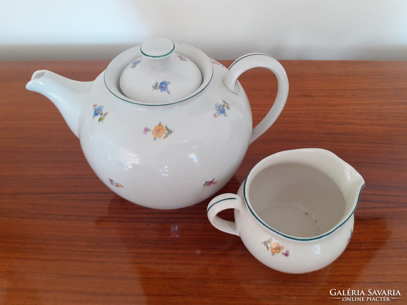 Old raven house porcelain flower teapot spout 2 pcs