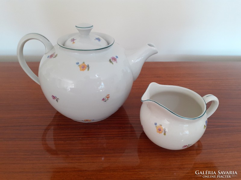 Old raven house porcelain flower teapot spout 2 pcs