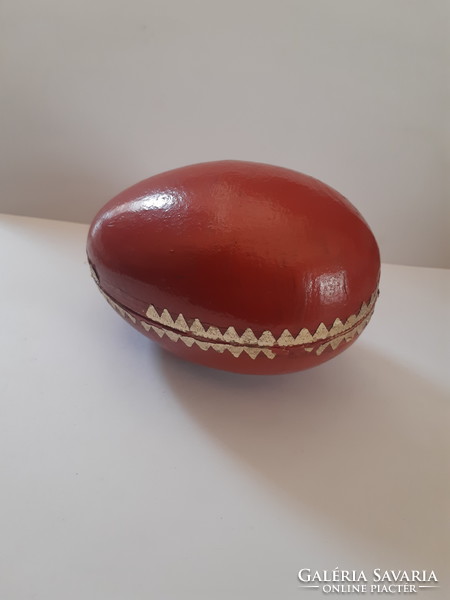 HÚSVÉTRA! Antik "pirostojás" papírmasé piros húsvéti tojás 12,5 cm