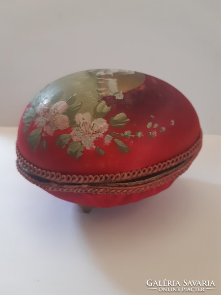 Easter! Antique lamb hand-painted silk pulp Easter egg circa 1900 12 cm