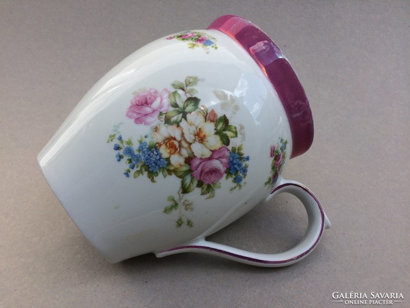 Antique old jar altrohlau m.Z porcelain rose large folk mug