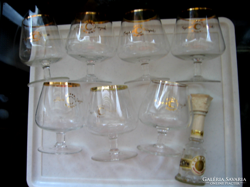 Retro yug badel cesar and stari vinjak glasses 7 pcs and mini glass pack