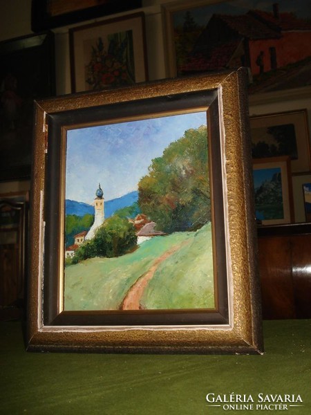 Landscape with church tower