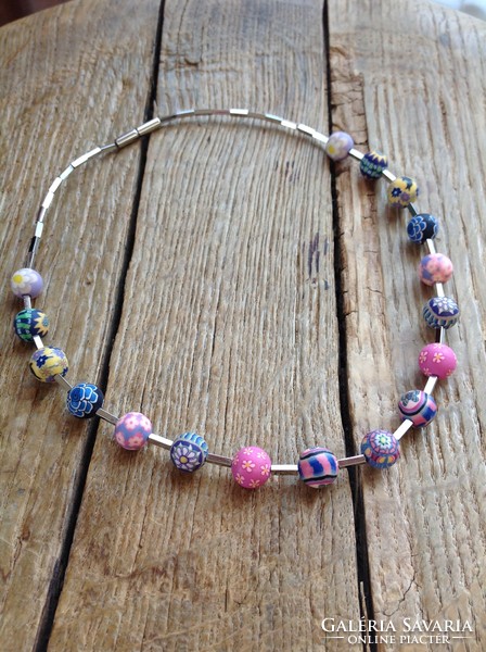 Colorful swatch brand necklace