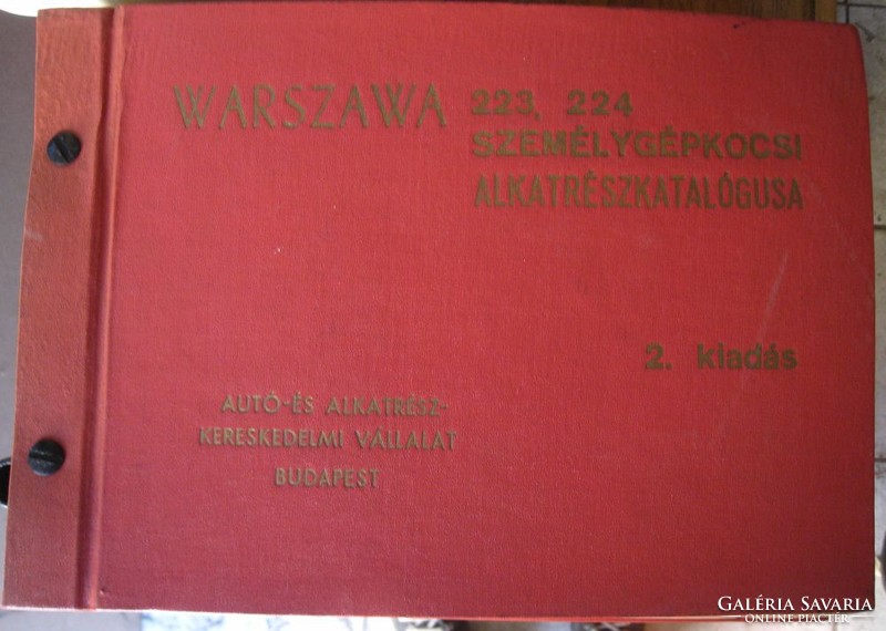 Warszawa személygépkocsi alkatrészkatalógusa 223 224