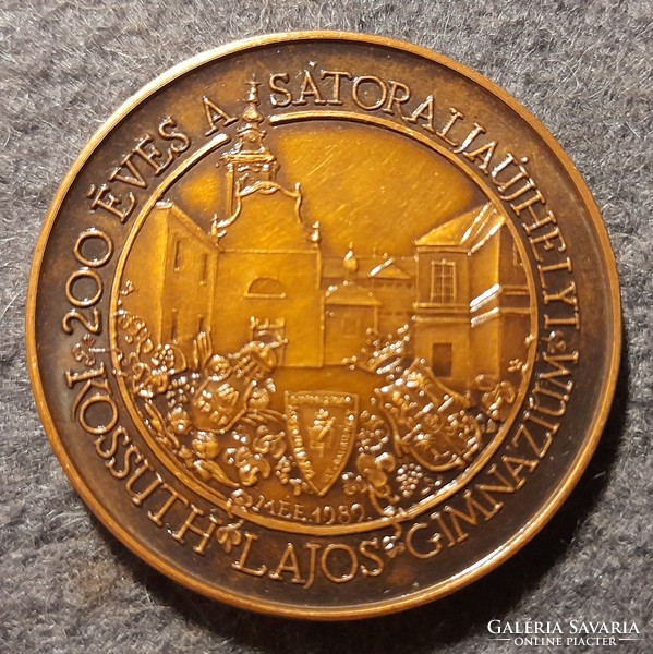 200 éves a Sátoraljaújhelyi Kossuth Lajos gimnázium MÉE 1989 bronz 42,5 mm
