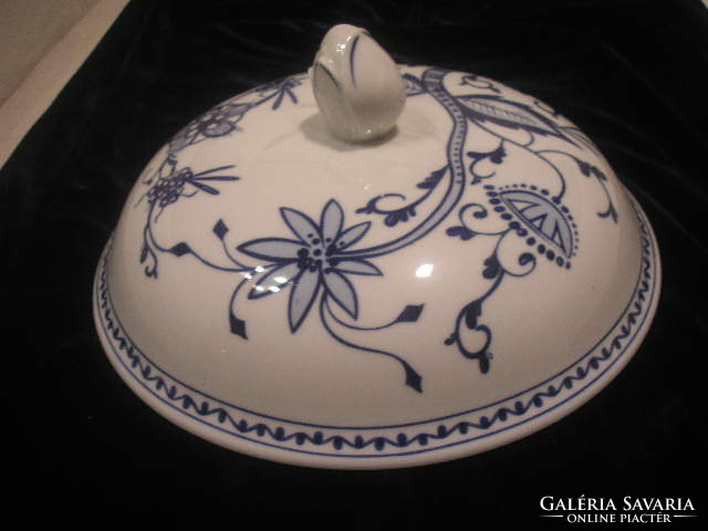 N14 antique Meissen pattern convex porcelain roof rare ornament with large handle for sale