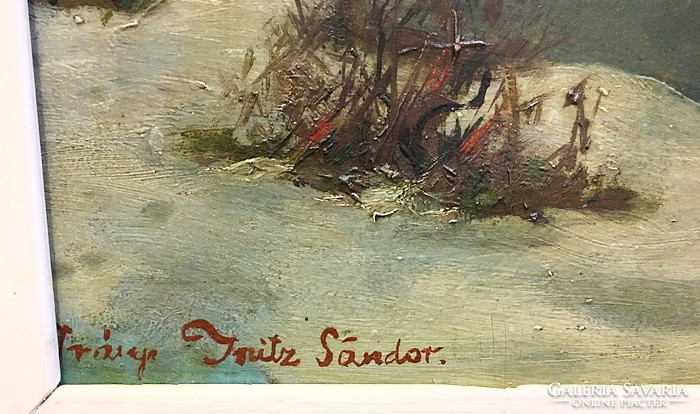 Irányi Iritz Sándor (1890 - 1975):Nagybánya környéki havas táj, 67,5 x 80,5 cm