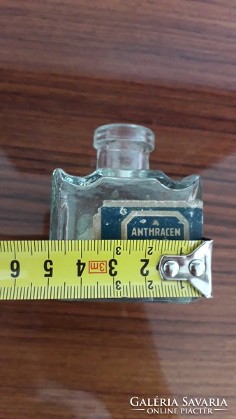Régi üveg tintatartó vintage címkés tintás üveg 2 db