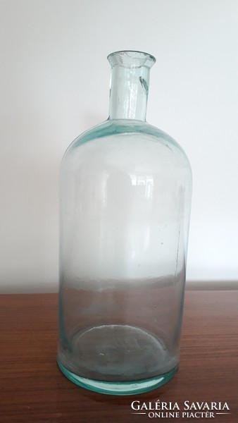 Régi kék üveg vintage palack 1 literes
