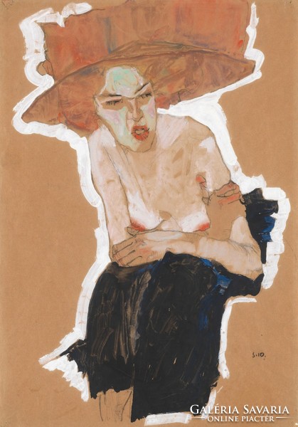 Egon Schiele - Hárpia - vászon reprint vakrámán