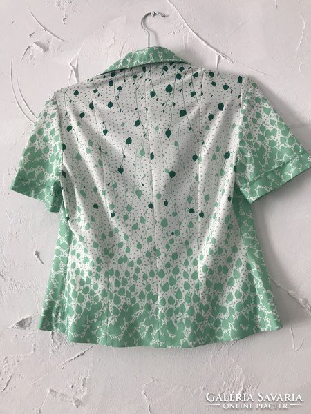 Vintage plant pattern shirt top