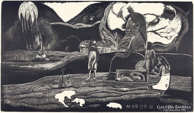 Paul gauguin - maruru - canvas reprint on scratch card