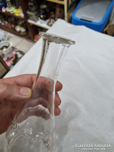 Old polished glass bottle