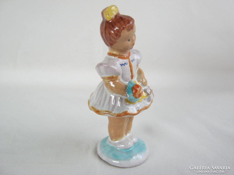 Retro ... Applied art ceramic figurine nipple girl