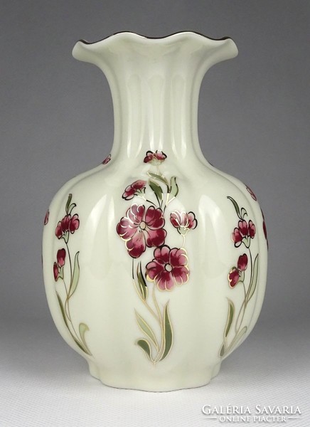 1I108 butter-colored zsolnay porcelain clad vase flower vase 15 cm