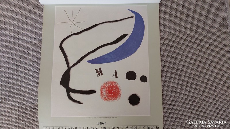 Ritkaság Joan Miró naptár Brönner Verlag Offset!