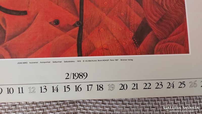 Rarity joan miró calendar brönner verlag offset!