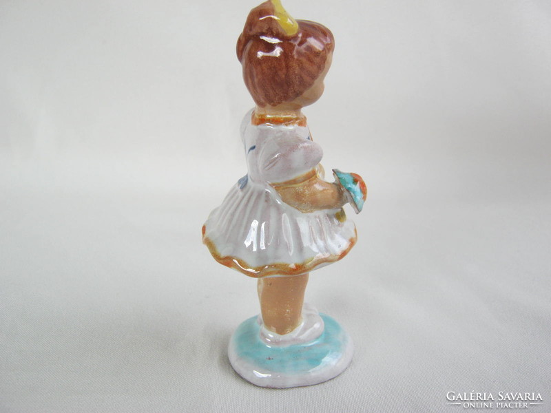 Retro ... Applied art ceramic figurine nipple girl