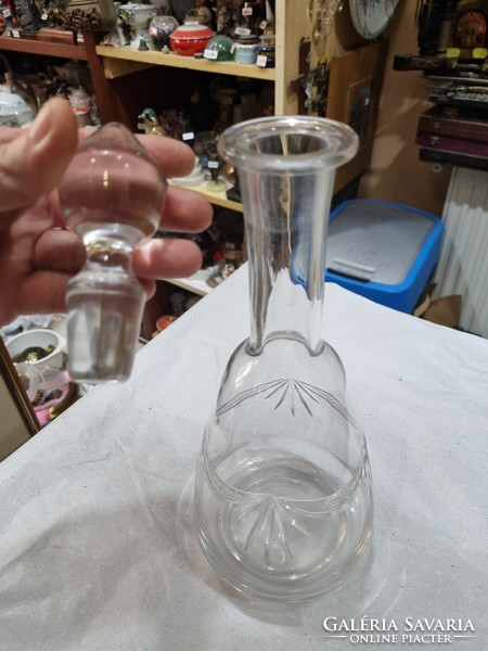 Old polished glass bottle