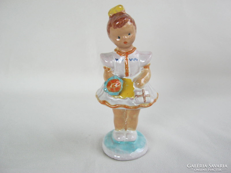 Retro ... Applied art ceramic figurine nipple girl