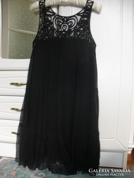 100% Silk dreamy little black dress
