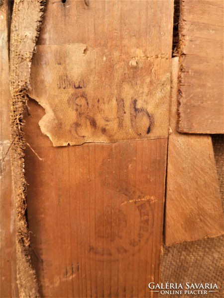 Hatalmas 125x110cm ! Benkhard Ágost (1882 - 1961) Fonó Asszony 1934 Eredeti Garanciával!!