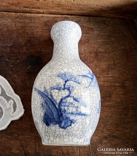 Kínai repesztett mázas kis váza 12cm