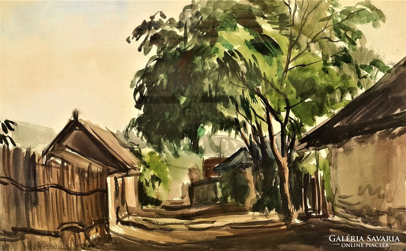 István Élesdy (1912 - 1987) landscape of Szentendre c. His painting with original guarantee !!