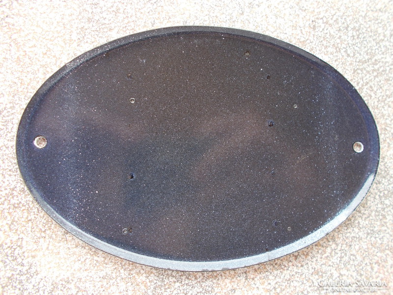 Old enameled metal tabla, 15x10 cm..Rare