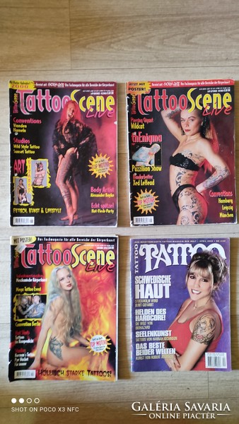 Classic - 3 pcs tatto scene live + 1 pctattoo - tattoo magazine piece price