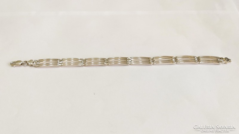 New silver 20.2g. Men's four-row fashionable solid bracelet (no. 12.)