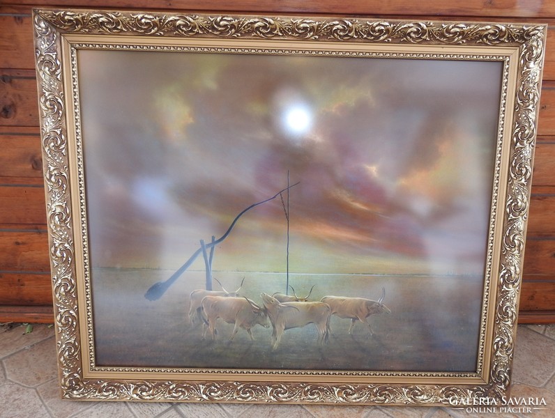 Dazzling farm scene with a silky picture - huge, marked