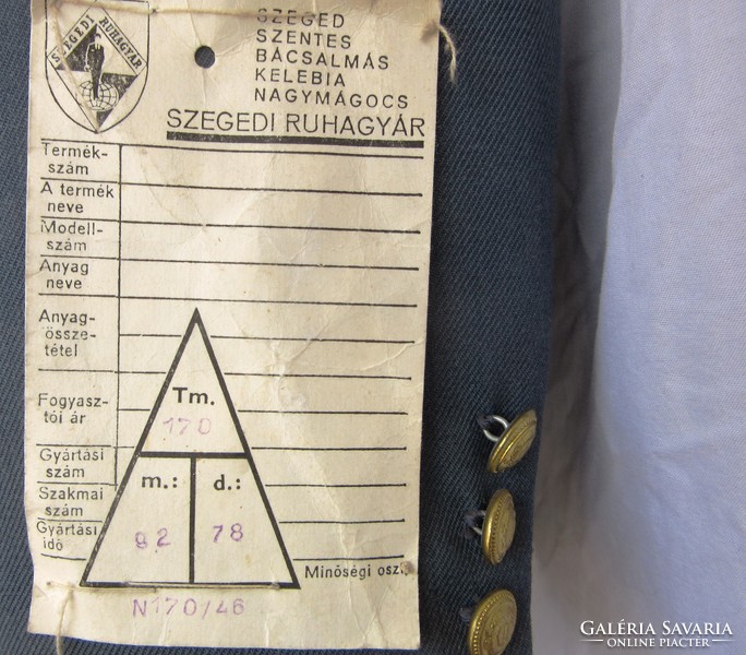 Older Hungarian financial guard jacket