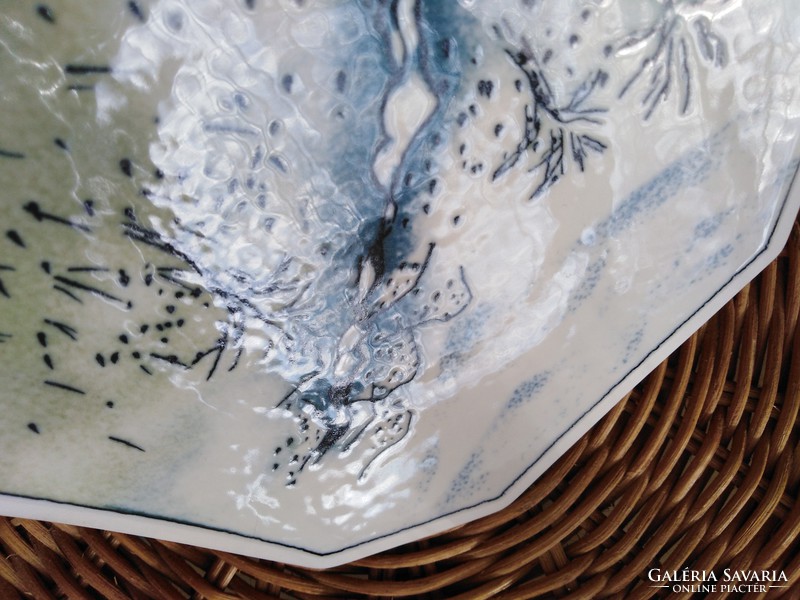 Porcelain decorative plate - finnair / spring