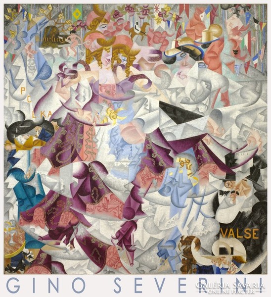 Gino Severini Tabarin bál 1912 avantgard művészeti plakát absztrakt kabaré álarcosbál tánc mulatság