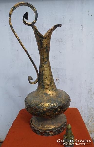 82 Cm, old wrought iron jug.