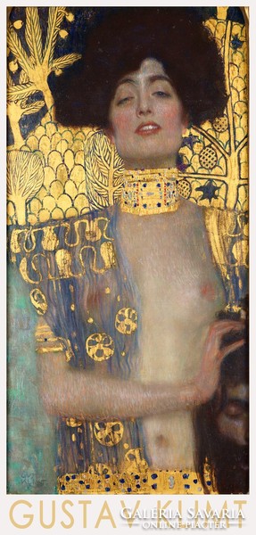 Gustav Klimt Judit és Holofernész 1901 bécsi szecesszió art nouveau művészeti plakát női akt arany