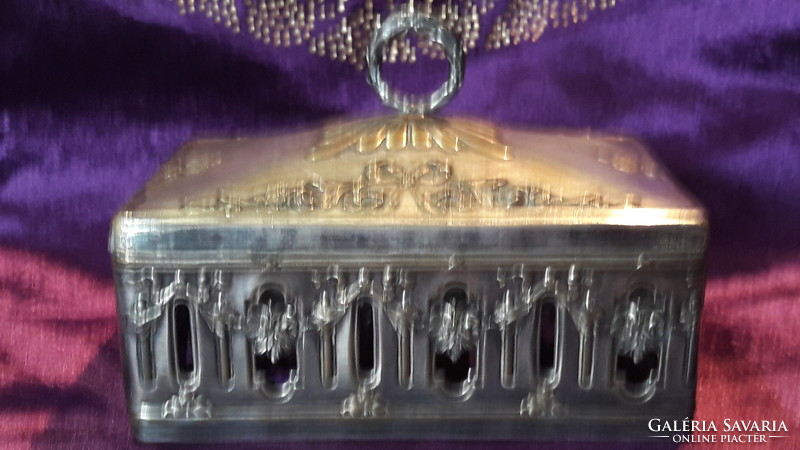 Antique silver plated box, box (l2440)