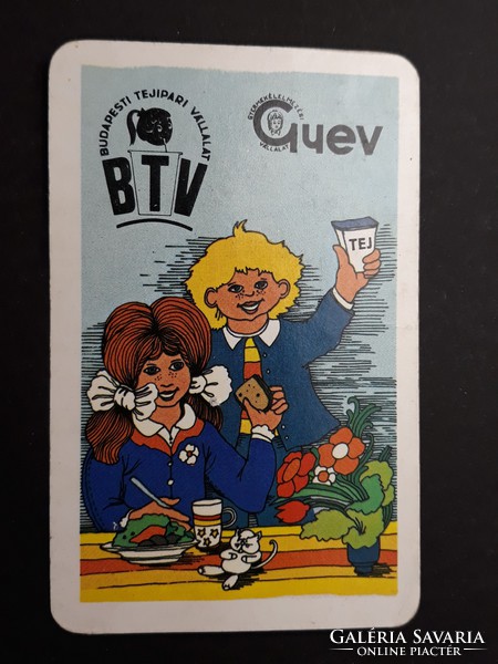 Kártyanaptár 1980 - Budapesti Tejipari Vállalat , Gyermekélelmezési Vállalat felirattal - Naptár