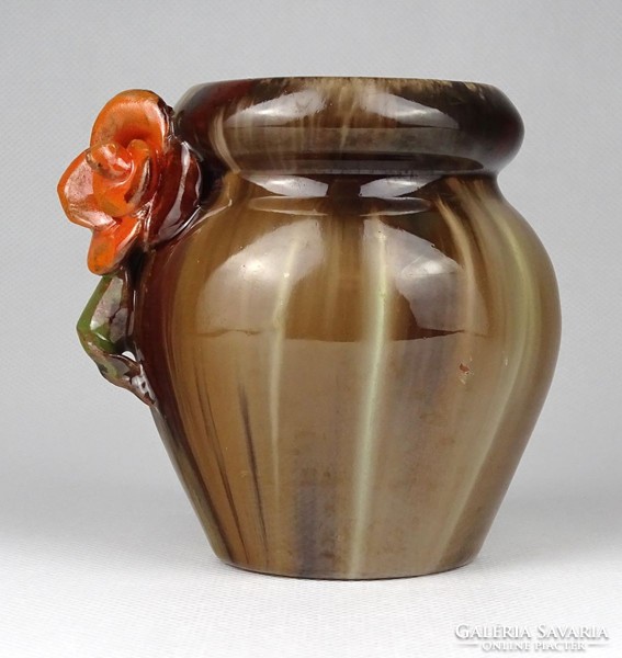Art deco ceramic vase with 1I160 cape in Hajdúszoboszló 10 cm