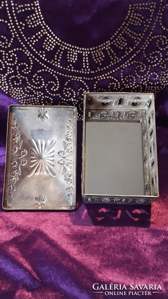 Antique silver plated box, box (l2440)