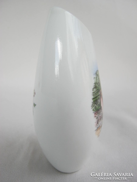 Retro ... Aquincum porcelain memorial vase badacsony