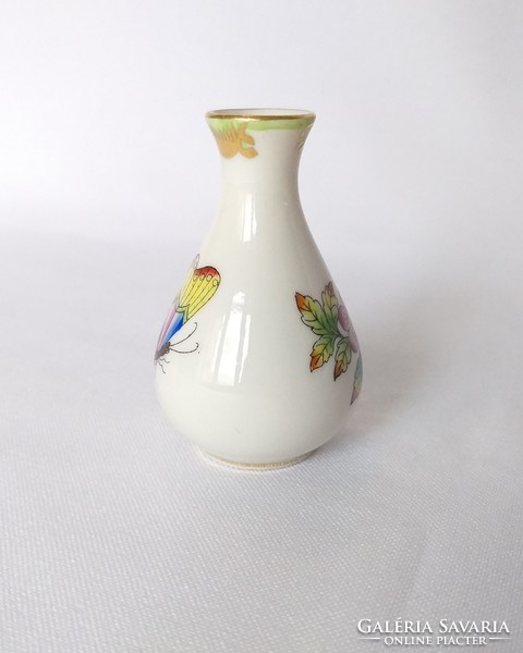 Herend Victorian patterned small narrow neck vase