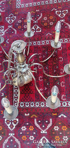 Baroque 8-arm copper chandelier in beautiful condition. Negotiable!